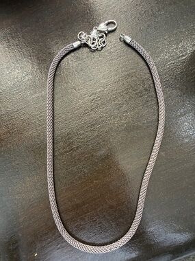 Brighton Beverly Style Silver Mesh Chain Necklace